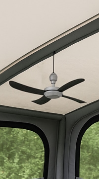 ventilador de techo moderno negro de 4 aspas