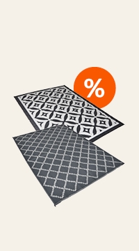 Alfombras geométricas bicolor - oferta
