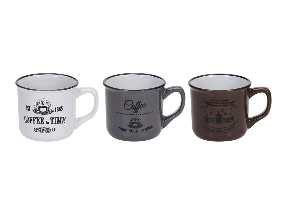 Set de 3 tazas de 180 ml