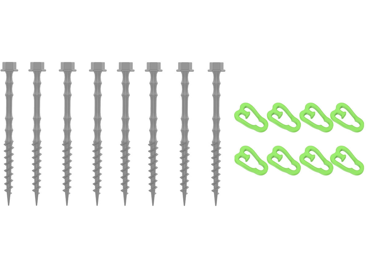 Obelink Piquetas de tornillo con clips para piquetas