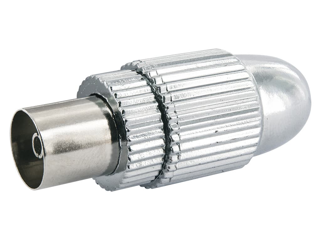 Schwaiger conector hembra coaxial IEC metal