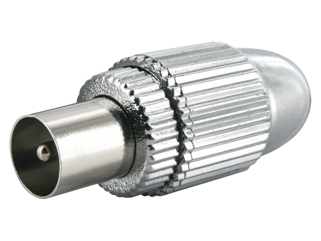 Schwaiger conector macho coaxial IEC metal