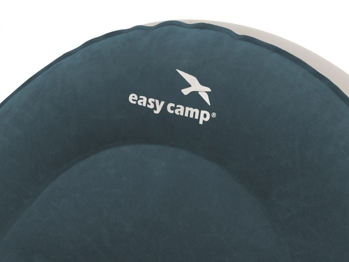 Easy Camp Sofá hinchable Comfy 3 personas color gris acero y azul