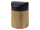 Cubo de basura de mesa de bambú