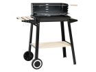 Barbacoa de carbón móvil rectangular