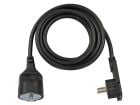 Brennenstuhl Black cable de extensión de enchufe plano - 2 metros