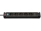 Regleta Brennenstuhl Bremounta con 2 tomas de carga USB-C - Negro