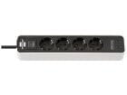 Regleta Brennenstuhl Bremounta con 2 puertos USB-C - Blanco