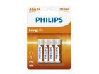 Philips LongLife AAA pilas - 4 unidades