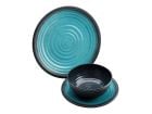 Flamefield Granite Aqua vajilla de 12 piezas