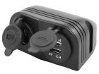 Haba caja empotrada 12 voltios + 2 conexiones USB