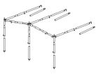Obelink marco para toldo de acero 25 mm tamaño 8 - 10