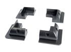 Obelink Solar soportes de esquina (4 piezas) - Negro