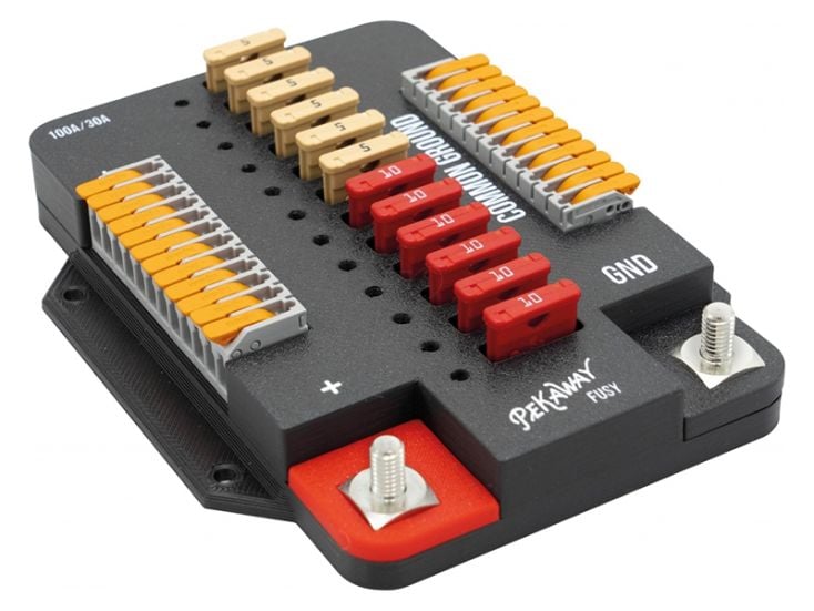 Pekaway Fusy Standaard bloque de fusibles con abrazaderas WAGO
