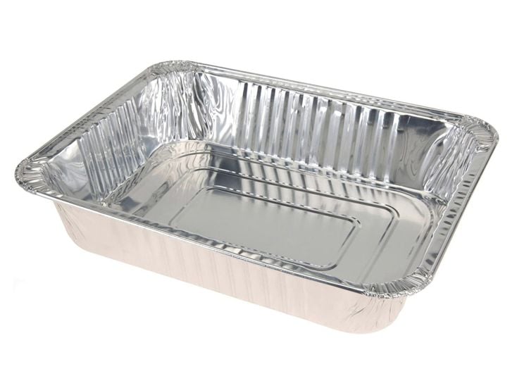 Bandeja de aluminio de 36 x 29 x 8 cm para barbacoa