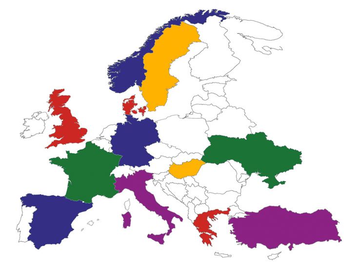 Europa set de pegatinas