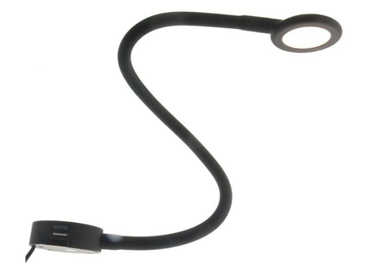 Foco LED flexible de silicona y puerto USB