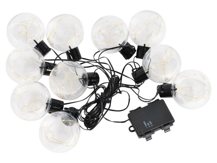 Guirnalda de fiesta de 50 luces LED transparentes deco light
