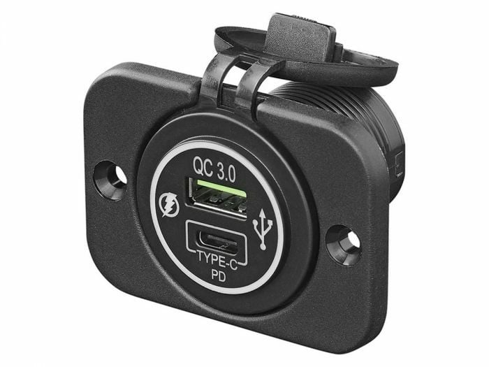 ProPlus cargador rápido doble USB empotrado de 12 V tipo A