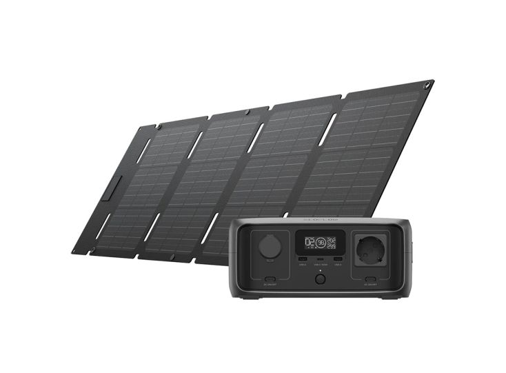 Ecoflow River 3 Ups estación de energía con placa solar de 45 W