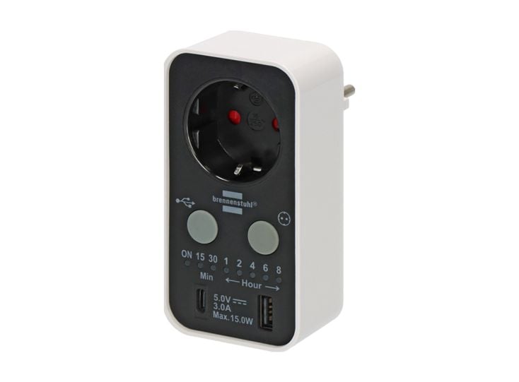Brennenstuhl temporizador digital USB A/C