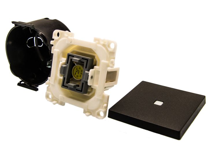 BBA interruptor negro de 12 voltios con luz de control