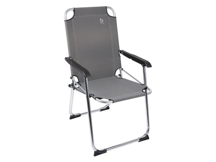 Tectake Silla de Camping acolchada - Gris