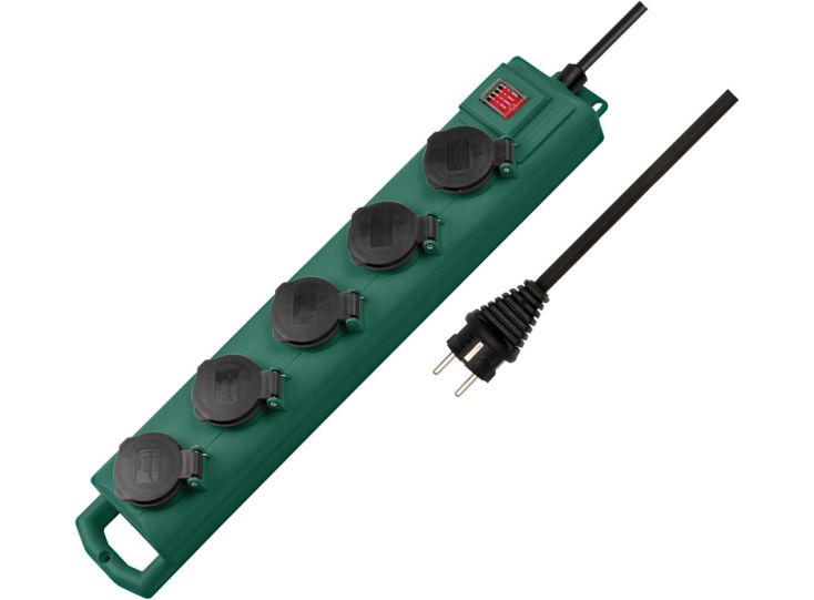 Brennenstuhl regleta de jardín de 5 vías