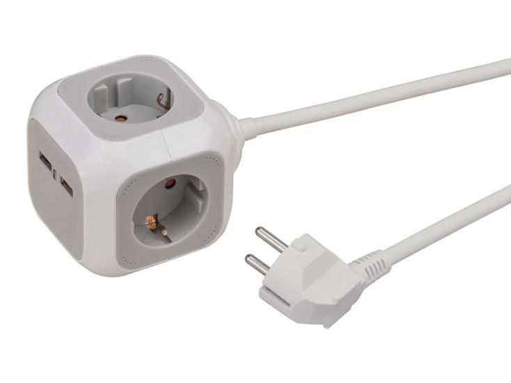 Brennenstuhl ALEA-Power cargador de USB y regleta en forma de cubo