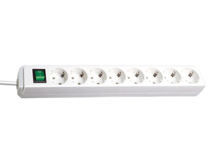 Brennenstuhl Eco-Line regleta de 8 vías con interruptor