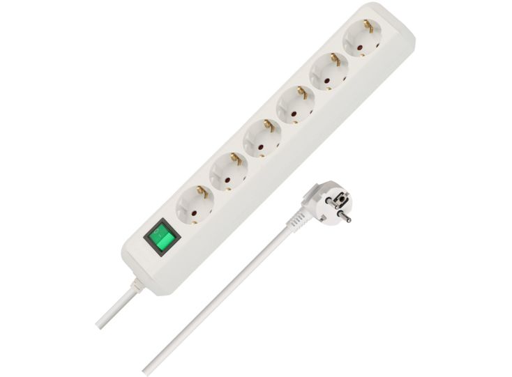 Brennenstuhl Eco-Line regleta de 6 vías con interruptor
