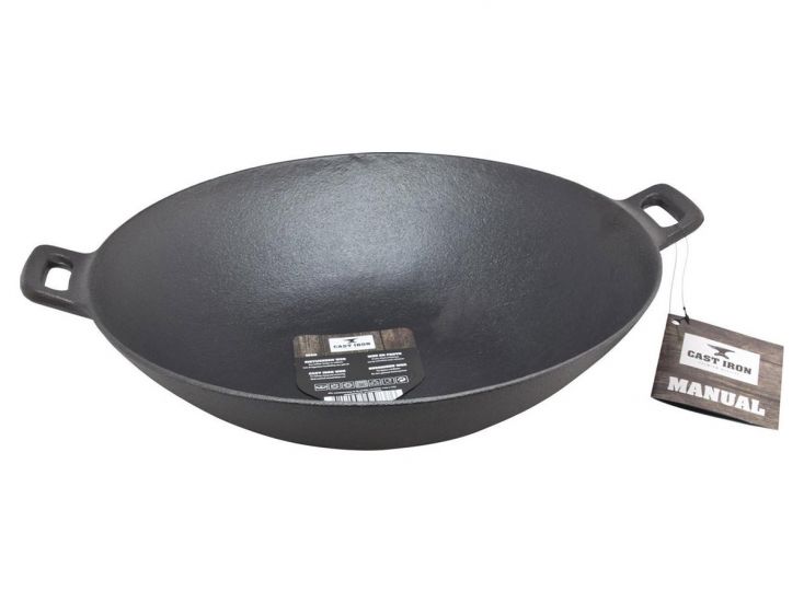Cast Iron sartén wok de hierro fundido
