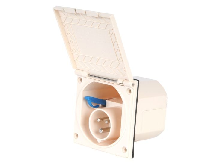 Haba CEE tomacorriente de pared beige