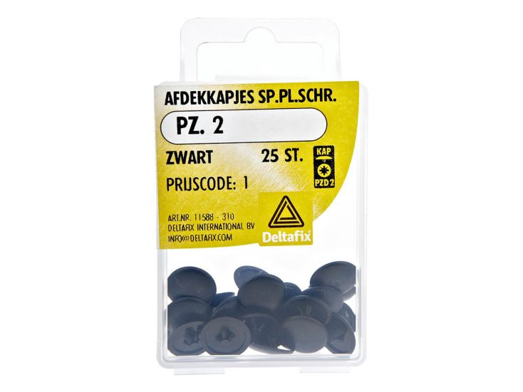 Deltafix spaanplaatschroef afdekkapje - Black