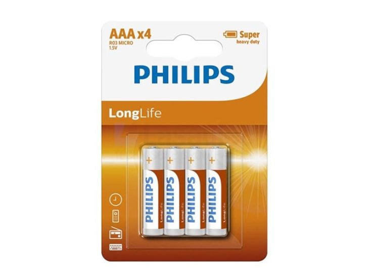 Philips LongLife AAA pilas - 4 unidades