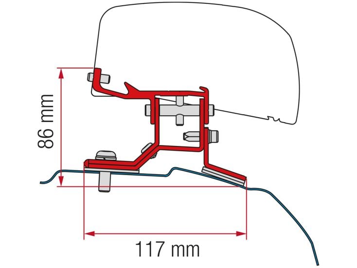 Fiamma adaptador F40Van Ford Custom L2