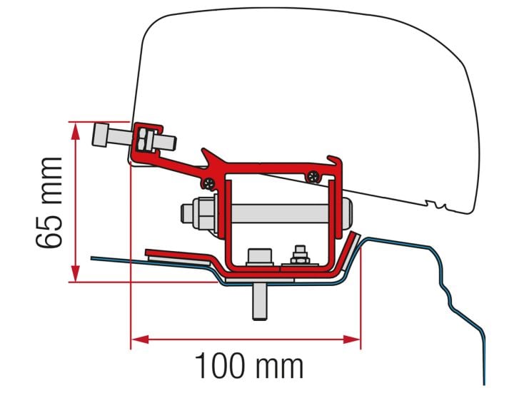 Fiamma adaptador F40Van Trafic/Vivaro/Talento/NV300 L1