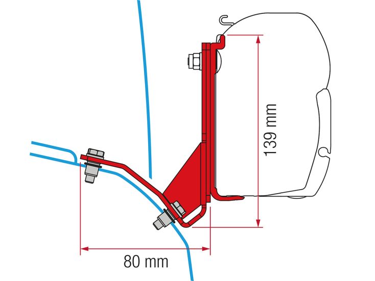 Fiamma F45 adaptador Ducato H2 Lift Roof