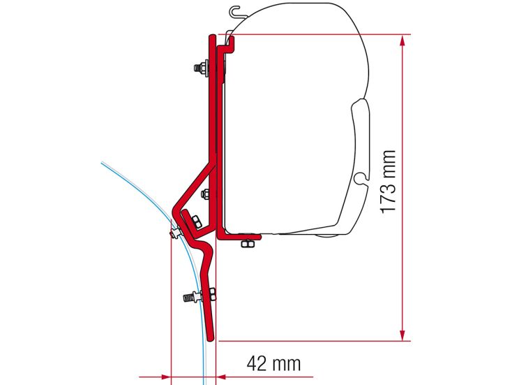 Fiamma F45 adaptador Ducato Master 1984-1998