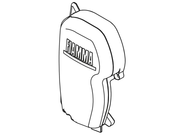 Fiamma tapa final izquierda cassette F45S Polar White