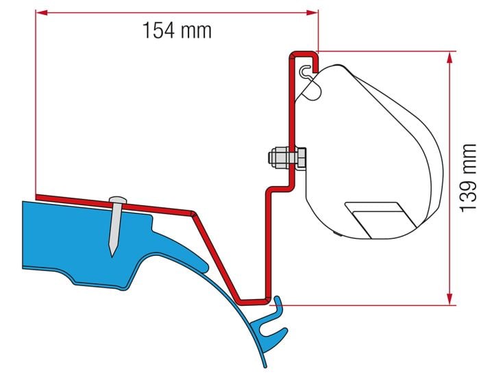 Fiamma F35 adaptador Mercedes Vito Jules Verne