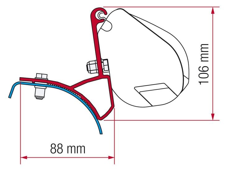 Fiamma F35 adaptador Trafic Vivaro Primastar 2001-2014