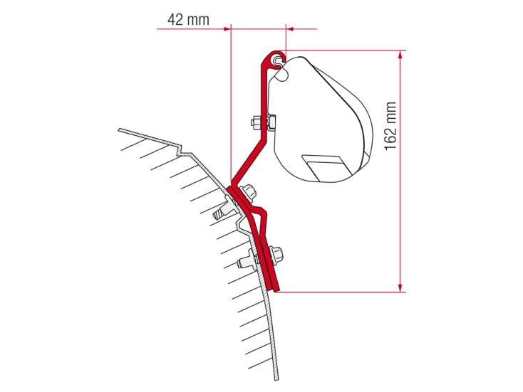 Fiamma F35 adaptador VW T4 - VW T4 Lift Roof