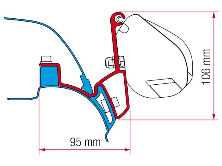 Fiamma F35 adaptador VW T5/T6 California