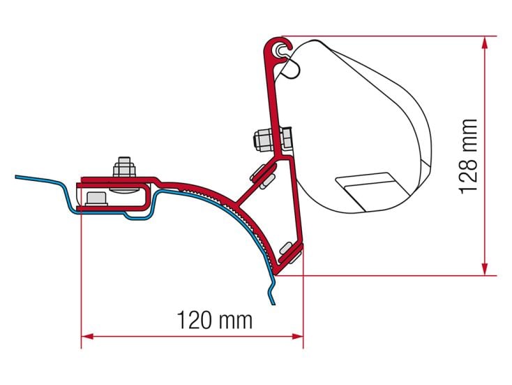 Fiamma F35 adaptador VW T5/T6 Multivan-Transporter