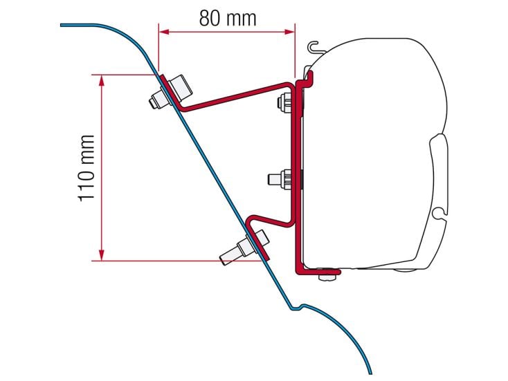 Fiamma F45 adaptador Crafter Sprinter H3