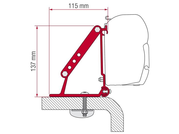 Fiamma F45 adaptador Roof