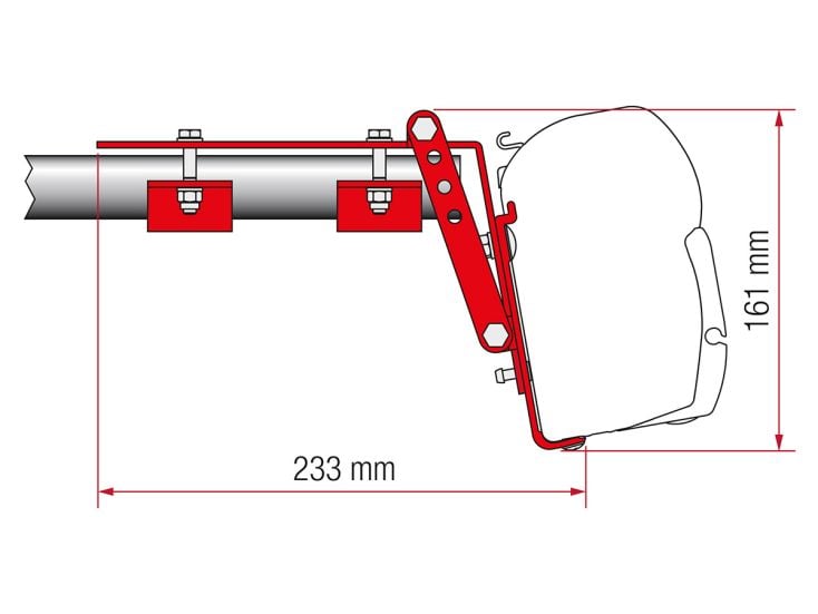 Fiamma F45 adaptador Roof Rail