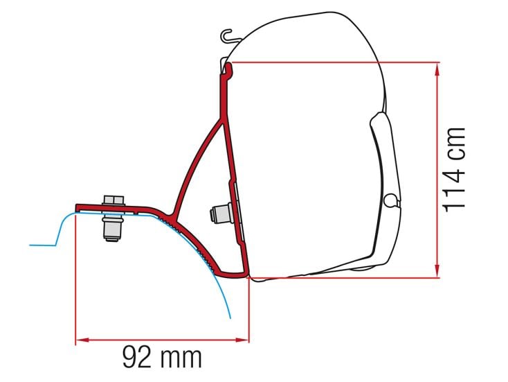 Fiamma F45 adaptador Trafic Vivaro desde 2015