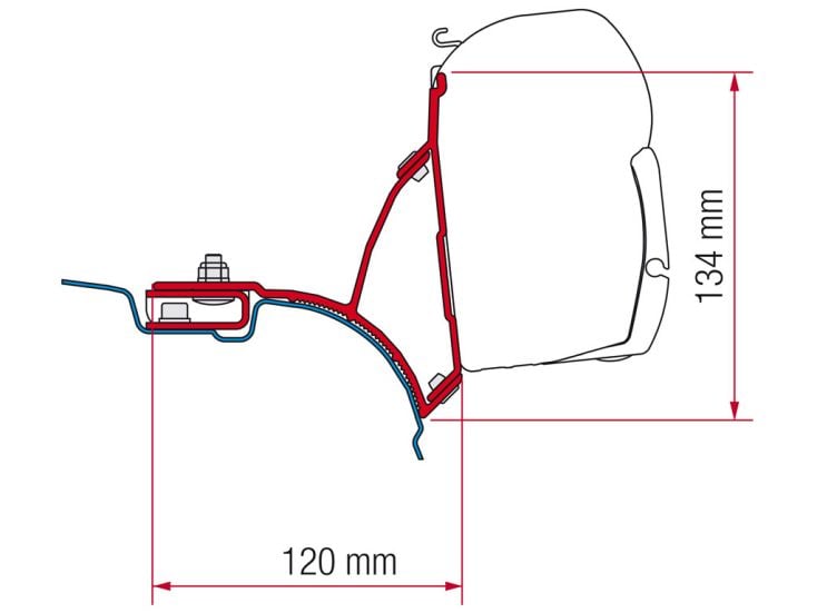 Fiamma F45 adaptador VW T5/T6 Transporter Multivan